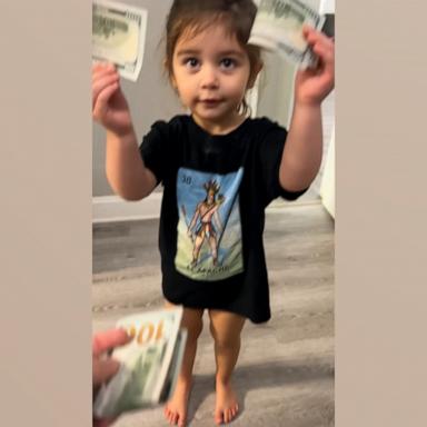 VIDEO: 'Don't tell daddy': 3-year-old steals and hides dad's cash 