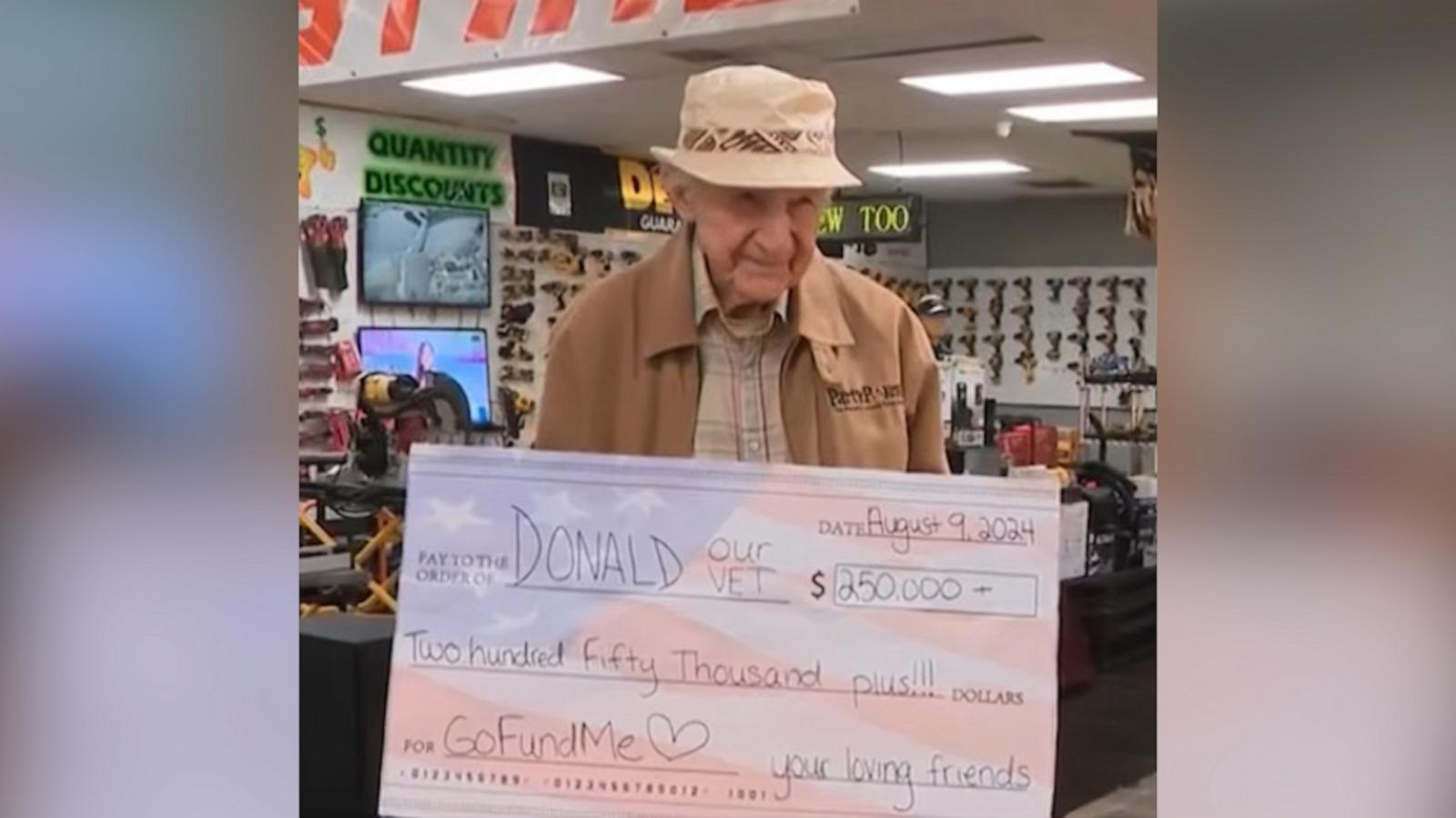 VIDEO: Woman raises nearly $450,000 for 91-year-old veteran