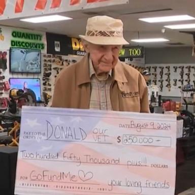 VIDEO: Woman raises nearly $450,000 for 91-year-old veteran