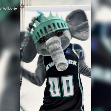 VIDEO: Meet the woman behind viral New York Liberty mascot, Ellie the Elephant