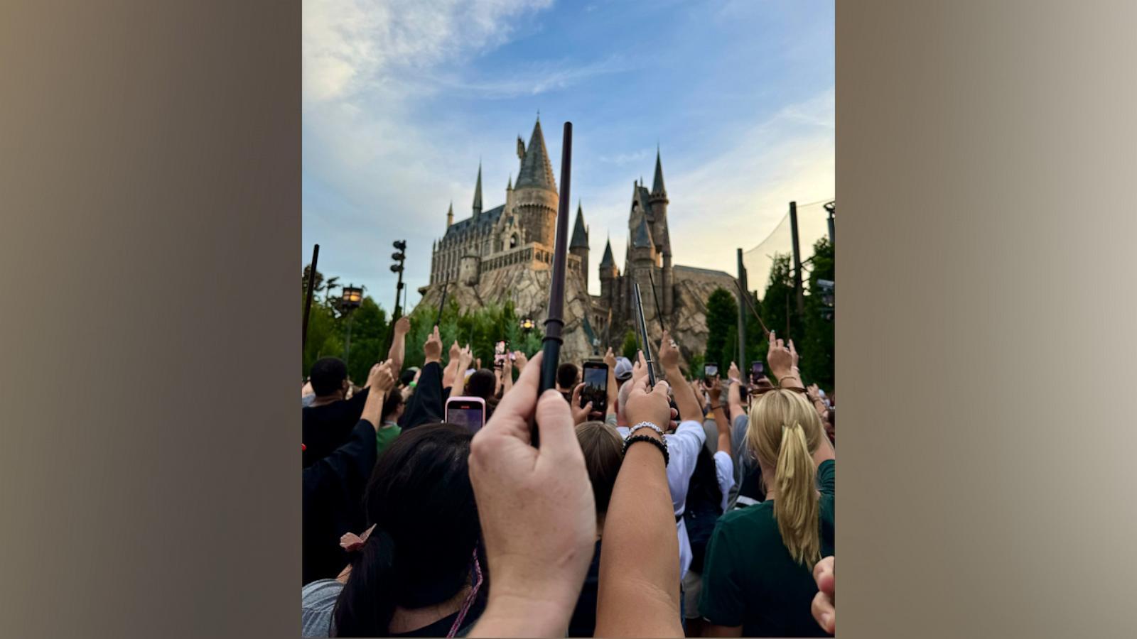 Watch the sweet way Wizarding World of Harry Potter guests honor Dame Maggie Smith