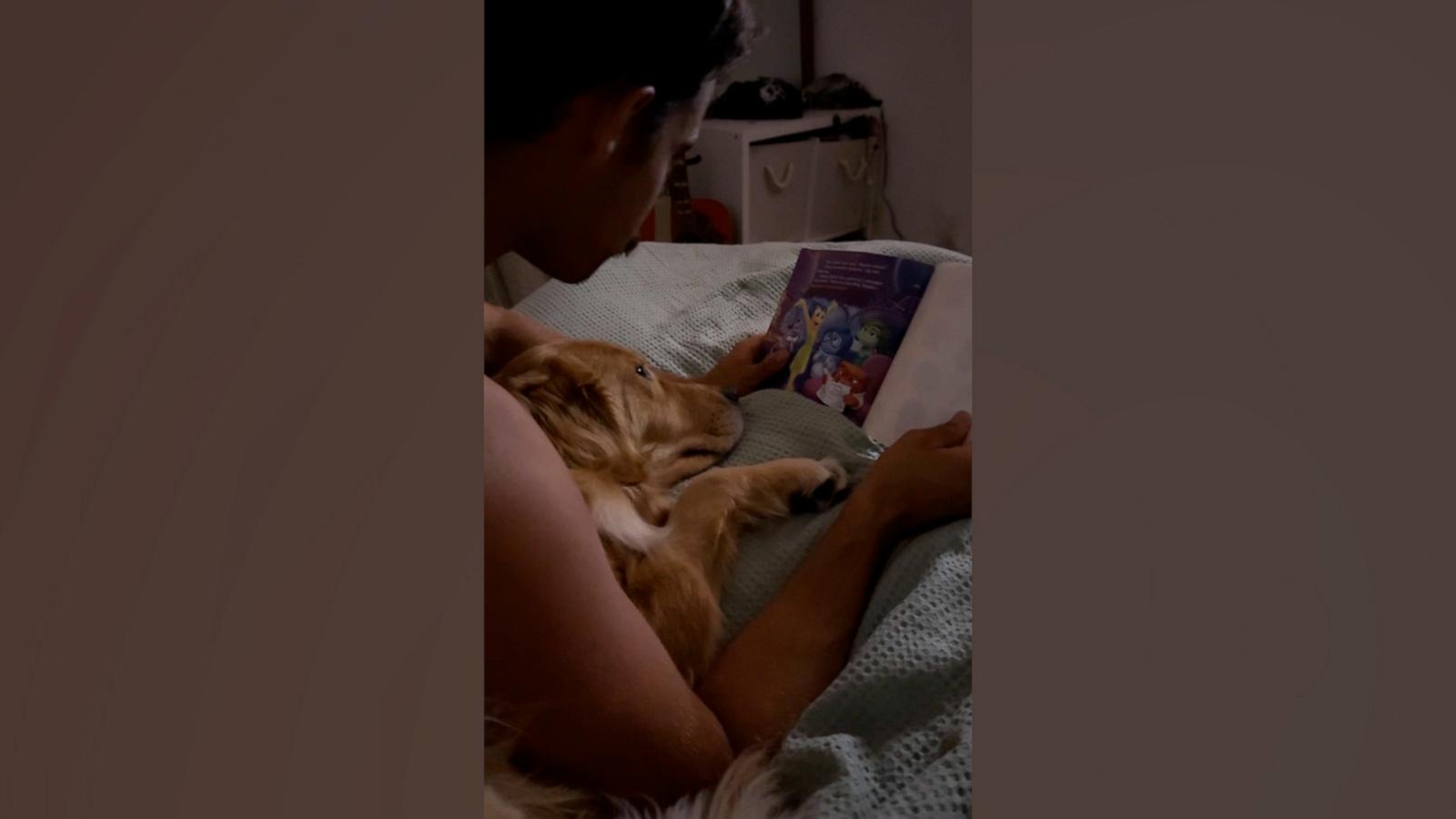 Oakley has been read to since he was a puppy!