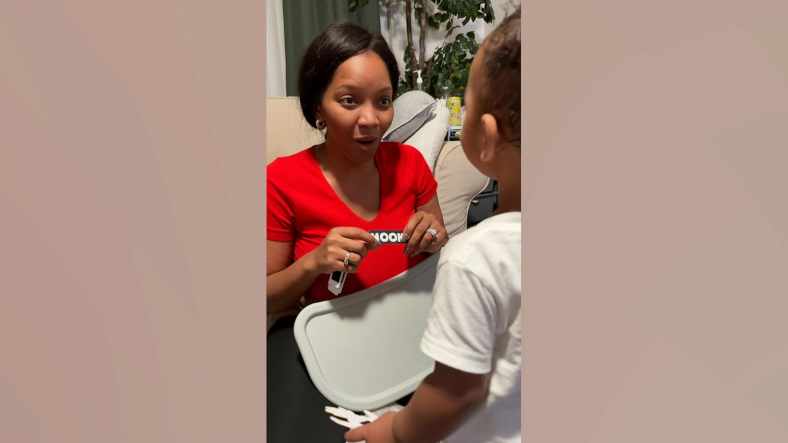 VIDEO: 1-year-old reads 1st word back to mom