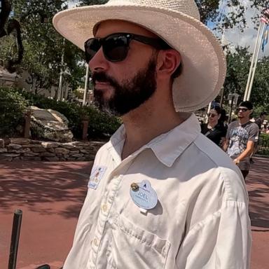 VIDEO: Meet the Walt Disney World custodian who brings magic to guests with their water art 