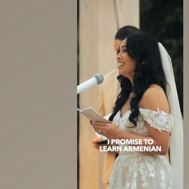 VIDEO: Bride surprises groom and his family, secretly learns Armenian for wedding vows 