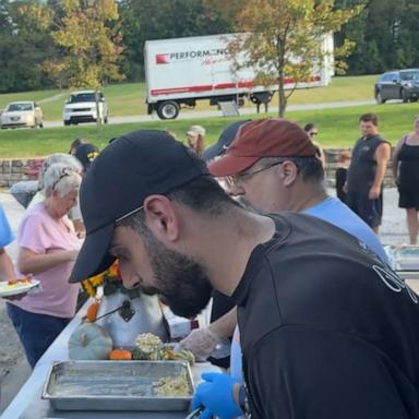 Yassin Terou helping out victims of Hurricane Helene