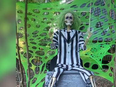 WATCH:  Woman shows off incredible 'Beetlejuice'-themed Halloween display