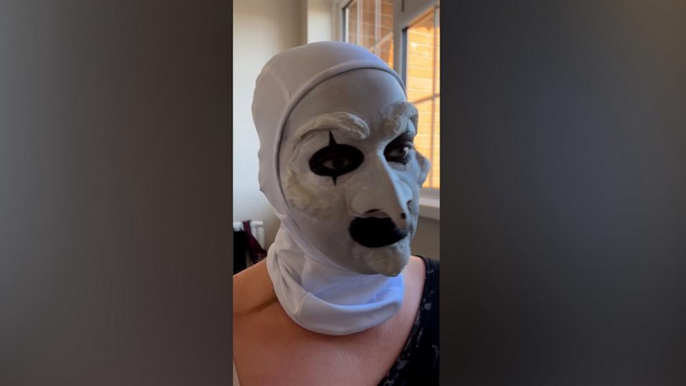 VIDEO: She was practicing her Halloween makeup — then the doorbell rang 