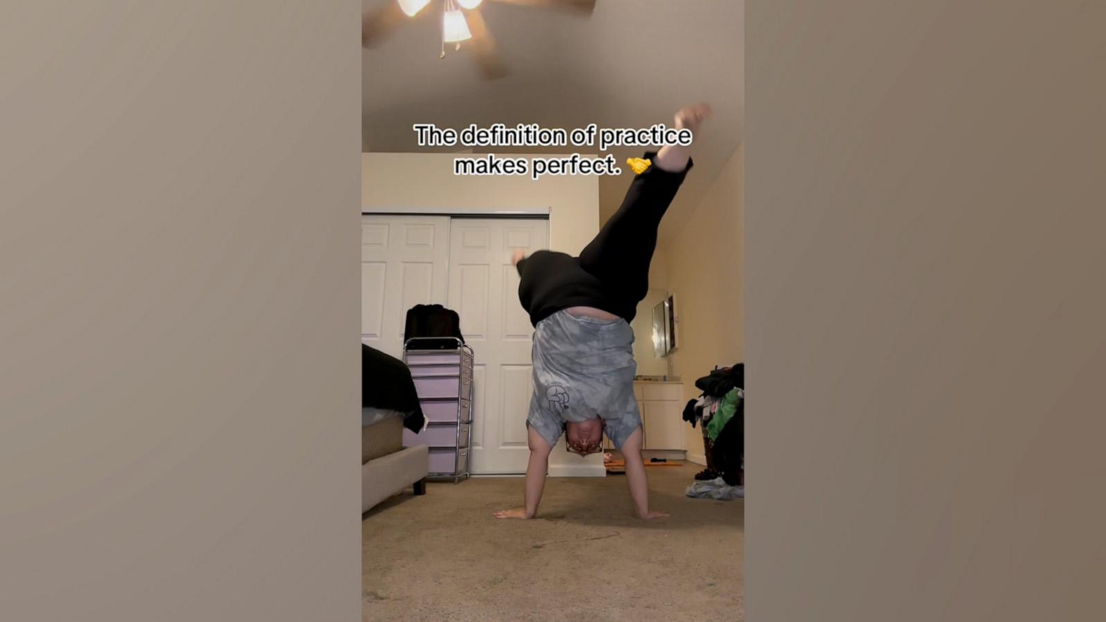 VIDEO: Woman goes viral for perfecting her backflip