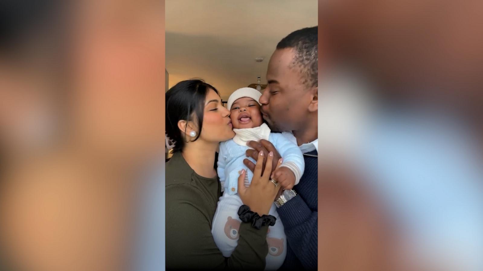 VIDEO: Watch how this baby reacts to his parents' kisses