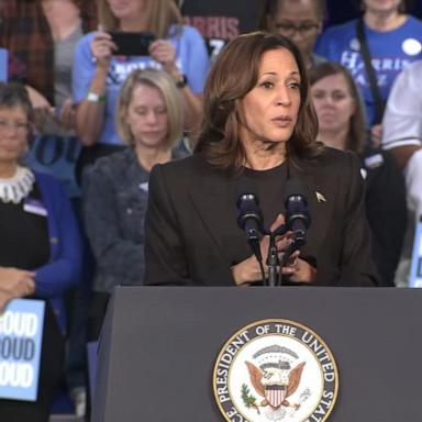 VIDEO: Kamala Harris campaigns in Wisconsin and Michigan