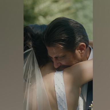 Grace Mixon didn't tell her dad she was wearing her late mom's dress until their first look the day of the wedding.