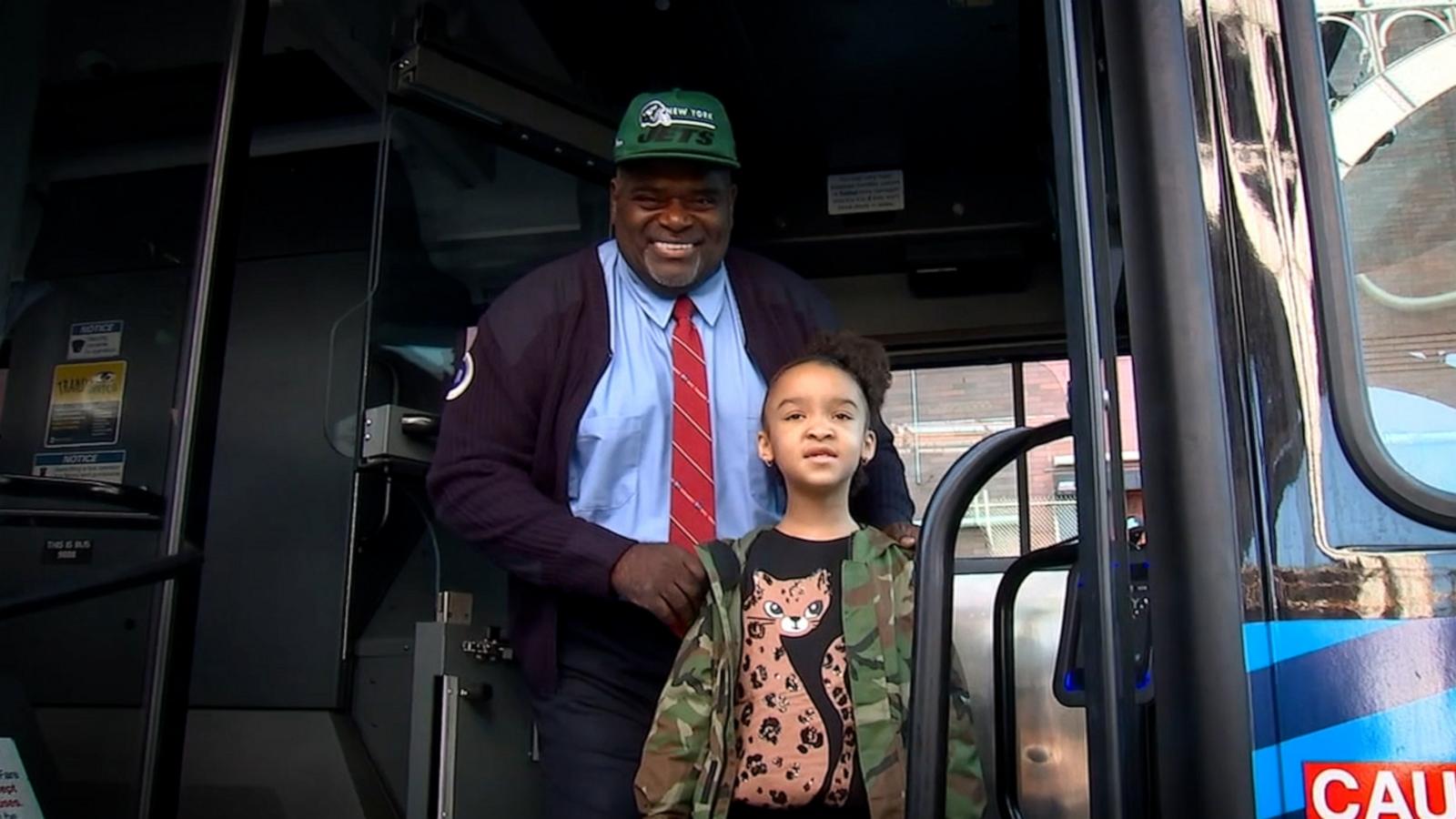 Addy Gonzalez gifted her new friend Luis Jimenez a hat that says "Addy's Hero."