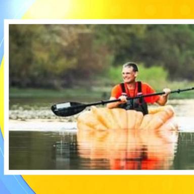 VIDEO: New Guinness world record set for longest journey by pumpkin boat