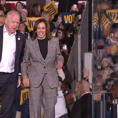 VIDEO: Harris and Walz campaign together in Michigan