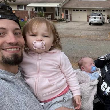 Utica, Michigan police officer Liz Demuynck helped Austin Sadowski get his wife Mary Weertz to the hospital after she stopped them for making an illegal turn.