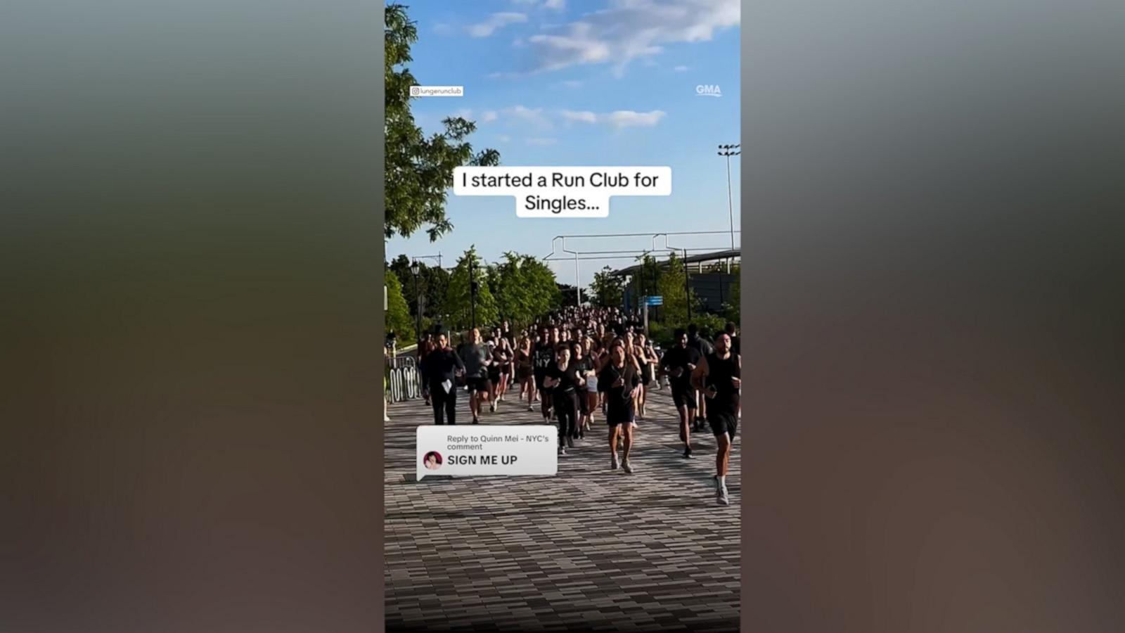 VIDEO: This run club encourages singles to get off dating apps