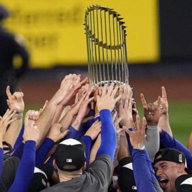 VIDEO: LA Dodgers return home for victory parade