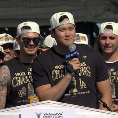 VIDEO: Los Angeles Dodgers celebrate World Series title with victory parade