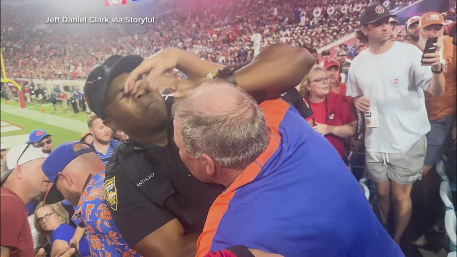 VIDEO: Police and fans clash at Georgia-Florida college football game