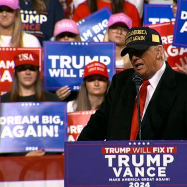 VIDEO: Trump barnstorms swing states in final hours before Election Day