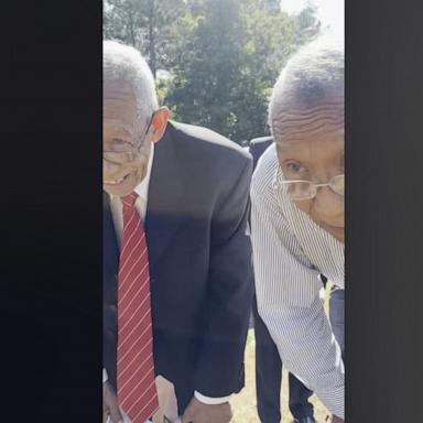 This granddaughter appeared confused when she met another man who looked exactly like her papa.