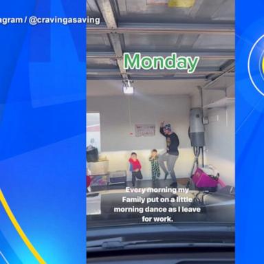 VIDEO: Family sends mom off to work with dance party