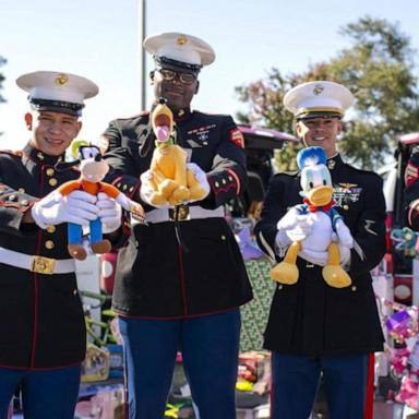 VIDEO: Disney and Toys for Tots spread holiday cheer