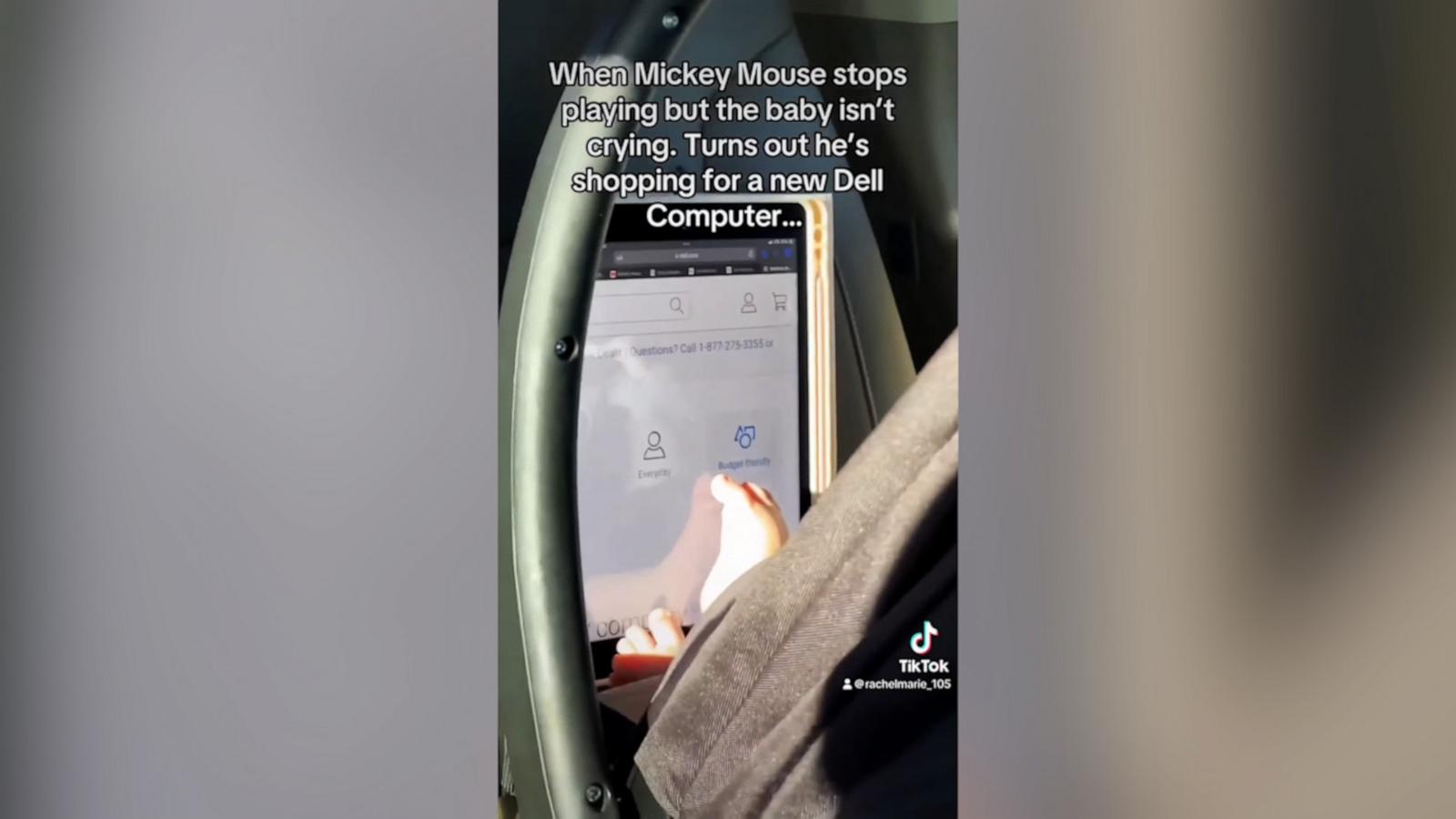 VIDEO: Mom catches baby shopping on iPad using his toes