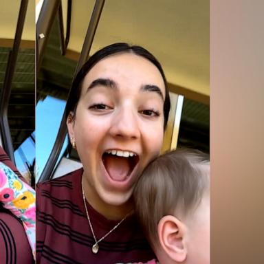 “Guys, she’s letting me hold her without crying," said Aspen Mather about her 8-month-old niece, Marlee. She didn't expect this to be the baby's response.