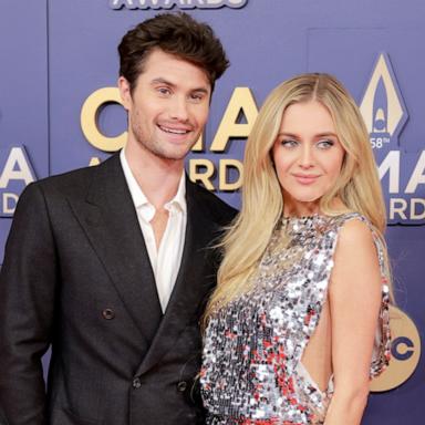 VIDEO: Celebrity couples hit the 2024 CMA Awards red carpet together 