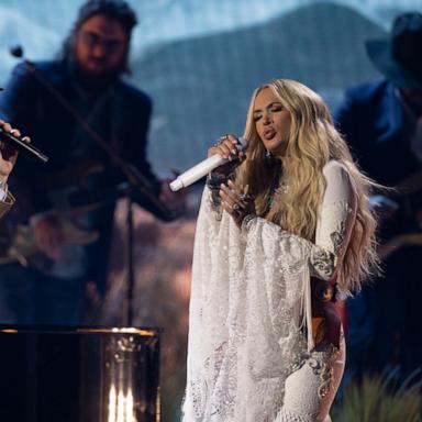 The pair performed their duet "I'm Gonna Love You" at the 58th Annual CMA Awards.