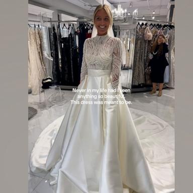 VIDEO: Woman's stunning wedding dress from trunk show goes viral 