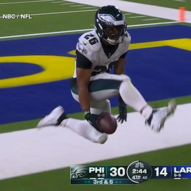 VIDEO: Eagles extend winning streak with victory over Rams