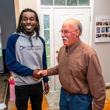 The Miller family has a lot to be thankful for this year, after the helpful efforts of mail carrier Jaylen Lockhart, who helped Guy Miller after he fell while walking his dog.