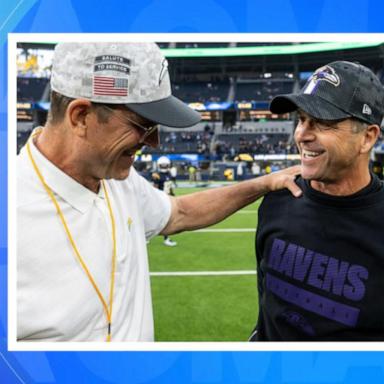 VIDEO: Harbaugh brothers face off on Monday Night Football