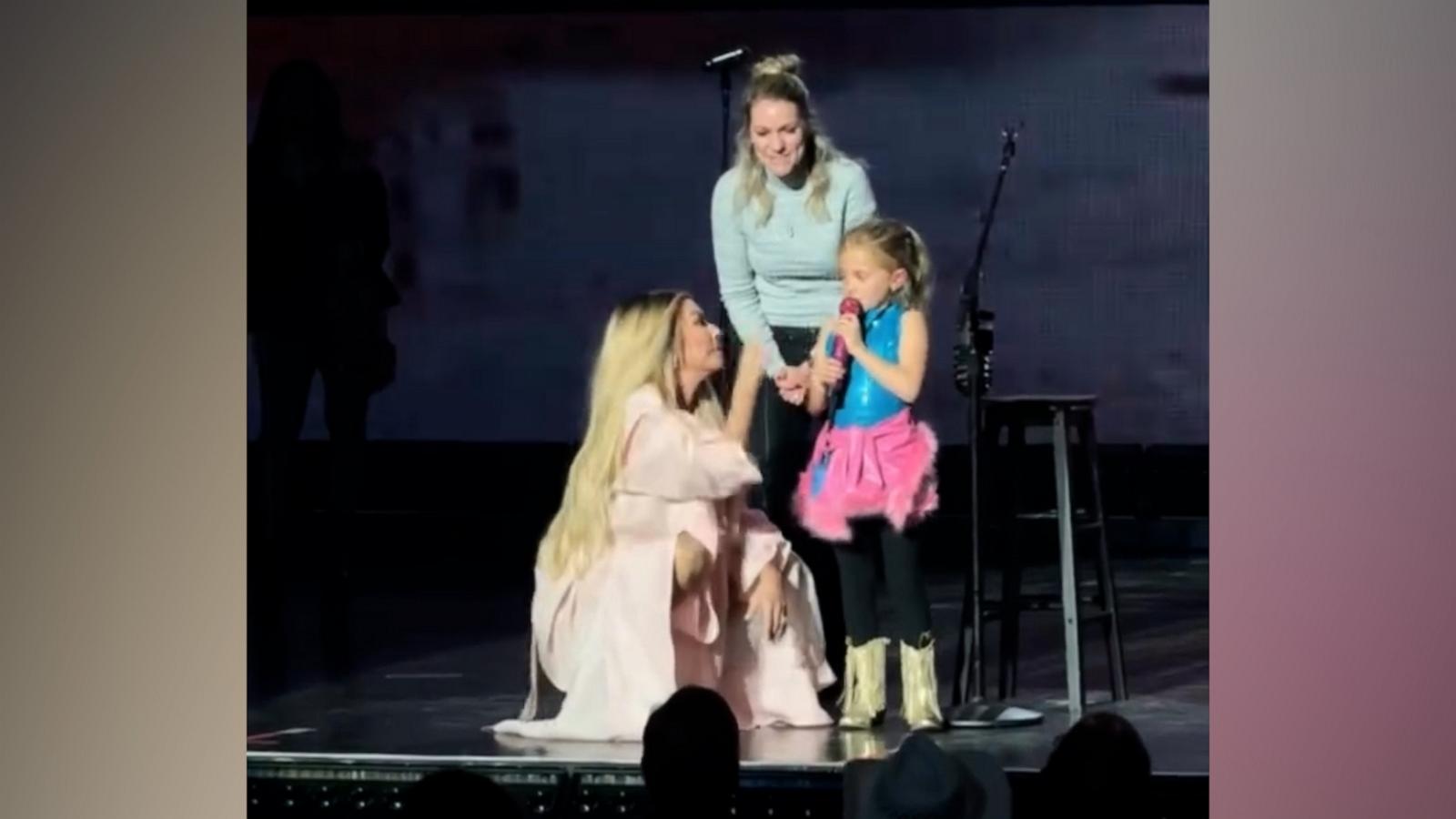 6-year-old steals show at Shania Twain concert