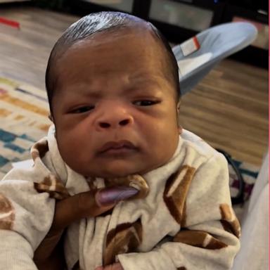 "He ready to go home to the womb," mom Kristen Williams captioned a video of her newborn son making hilarious expressions.