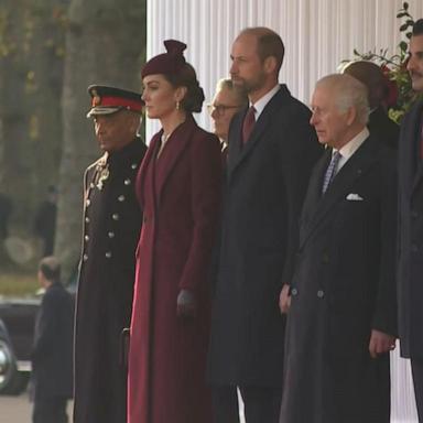 VIDEO: Princess Kate joins 1st state visit since cancer diagnosis