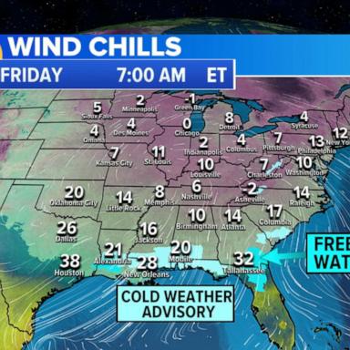 VIDEO: Wind chills plunge for eastern half of US