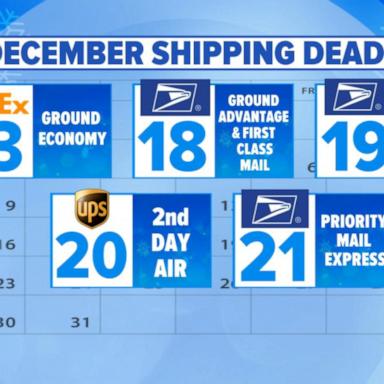 VIDEO: Shipping deadlines for holiday shopping