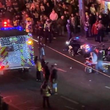 VIDEO: Police officer crashes into crowd at holiday parade