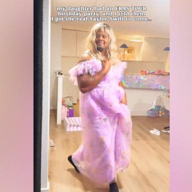 We think Taylor Swift would approve of Tre Johnson's costume for his daughter's party.