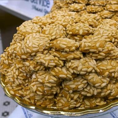 PHOTO: A plate of fresh pignoli cookies from Termini Bros Bakery in Philadelphia. 