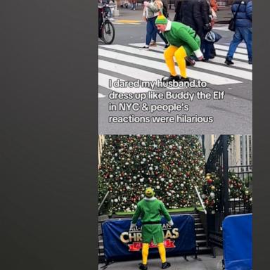 Christmas couple goals: You dress up as Buddy the Elf, and I film it while laughing at you.