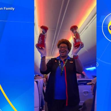 VIDEO: Holiday magic on plane