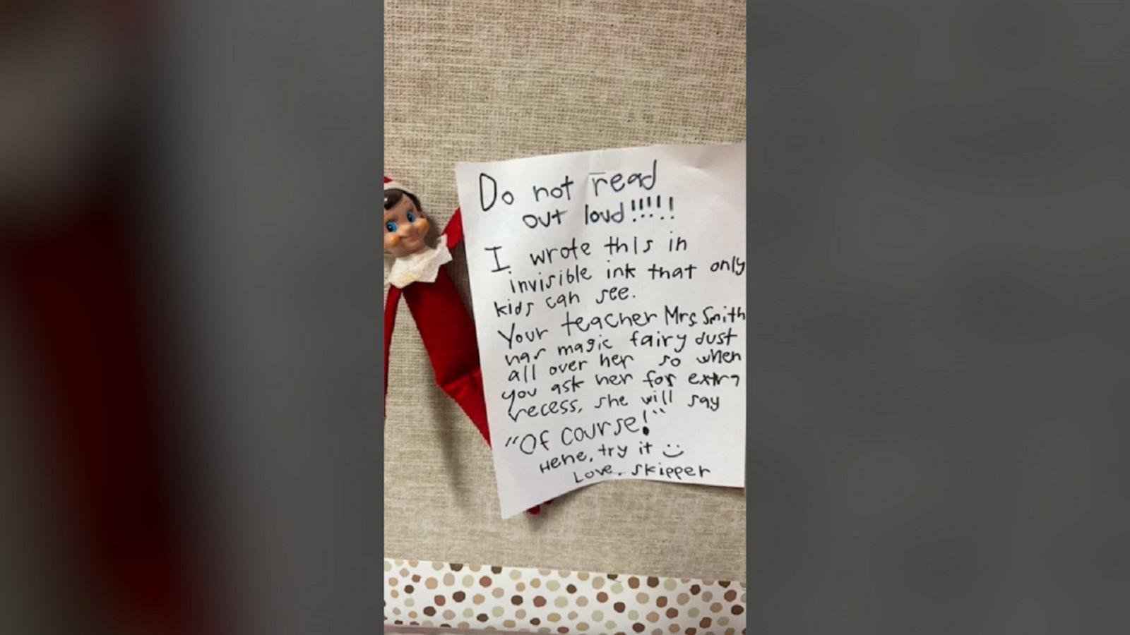 VIDEO: 'Do not read out loud': Elf on the Shelf has secret coded message for students