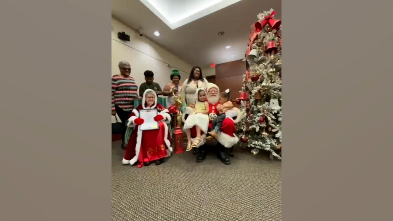 Thirteen families adopted 18 kids at the Ocala Courthouse in Florida where Santa and Mrs. Claus handed out adoption certificates.