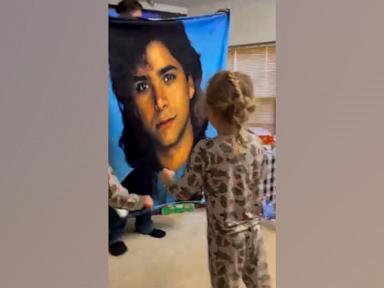 WATCH:  6-year-old is ecstatic to open 'Uncle Jesse' blanket for Christmas