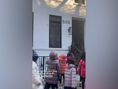 WATCH:  Entire class stops to wave at dog in window during NYC walk